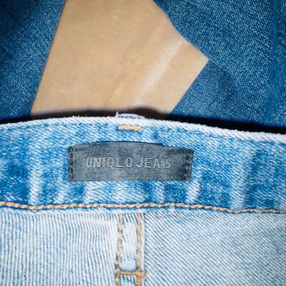 Uniqlo Jeans Mens 29x32 Fits 30x31 Redline Selvedge Whiskering Faded  Blue Denim - Picture 15 of 16